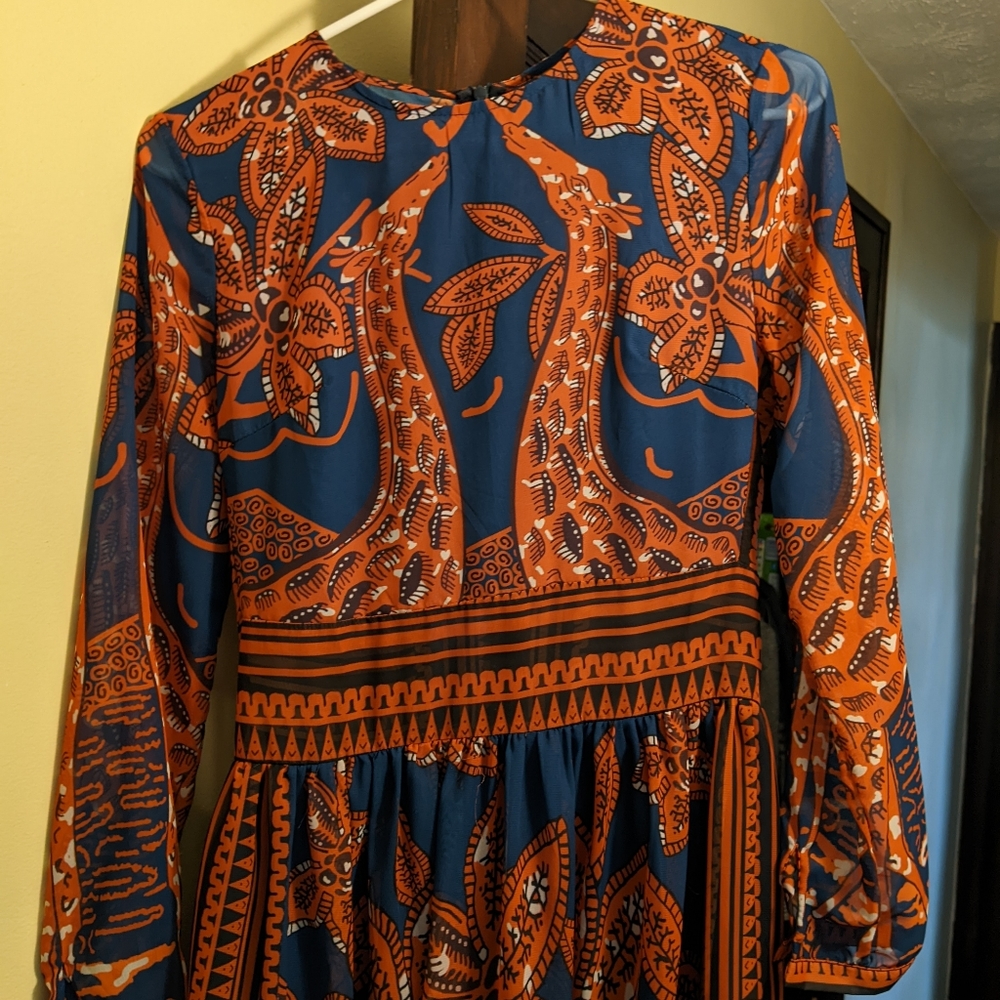 Giraff print maxi dress